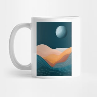 Modern Earthy Tones Mountains 19 Mug